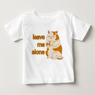Camiseta Para Bebê Gato gordo me deixa em paz