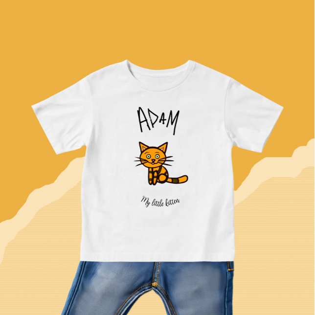 Camiseta Para Bebê Gato laranja (Criador carregado)