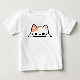Camiseta Para Bebê Gato laranja fofo 