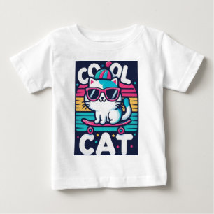 Camiseta Para Bebê Gato legal