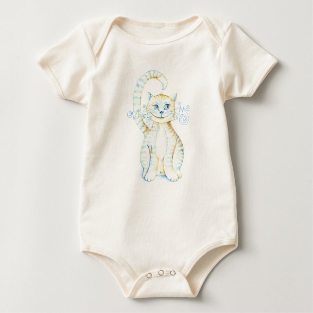 Camiseta Para Bebê Gato Malhado Grinsekatze desenhos Buntstift (Frente)