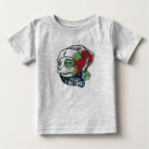 Camiseta Para Bebê Gato Miau com Chapéu de Papai Noel