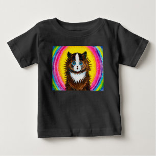 Camiseta Para Bebê Gato no arco-íris, Louis Wain Baby T-Shirt