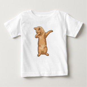 Camiseta Para Bebê Gato no laboratório de dança de salto