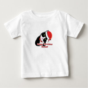 Camiseta Para Bebê Gato Papai Noel