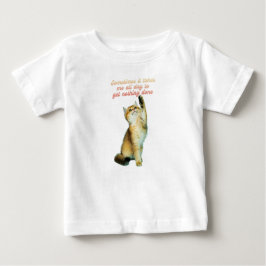 Camiseta Para Bebê Gato Preguiçoso De Gato Engraçado De Pão