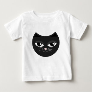 Camiseta Para Bebê Gato preto