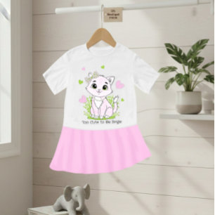 Camiseta Para Bebê Gato rosa fofo