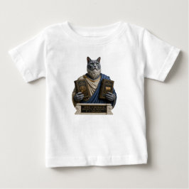Camiseta Para Bebê Gato Russo Azul Homer