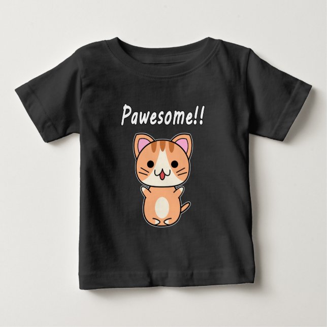 Camiseta Para Bebê Gato Tabby Maravilhoso!! (Frente)