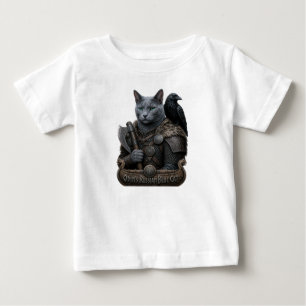 Camiseta Para Bebê Gato Veterano Russian Blue Odin