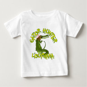 Camiseta Para Bebê Gator Hunter Louisiana