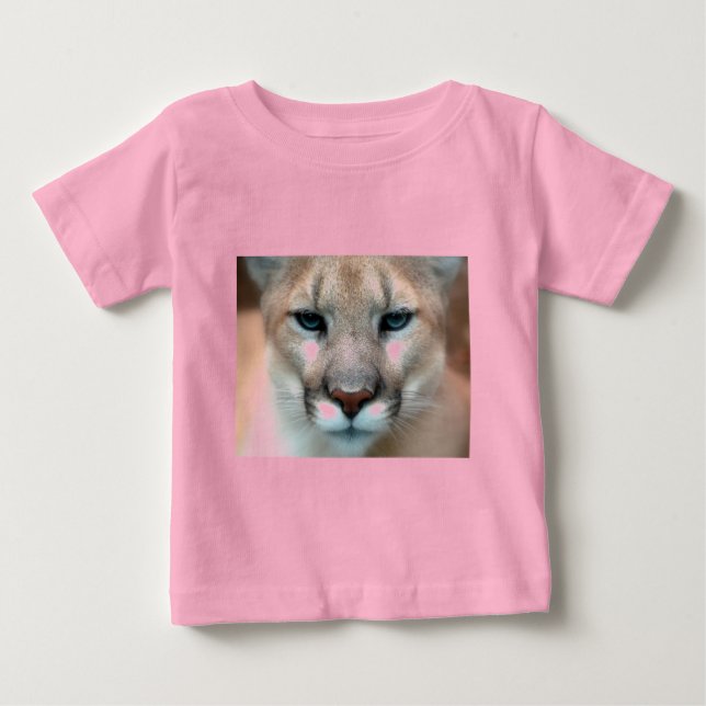Camiseta Para Bebê Gatos de Gatos impressões selvagens (Frente)