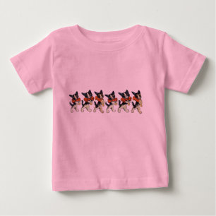 Camiseta Para Bebê Gatos de marcha de Louis Wain - Creeper bonito do