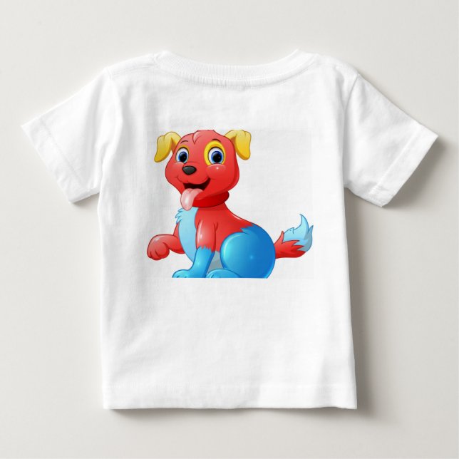 Camiseta Para Bebê gatos e cachorro (Verso)