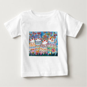 Camiseta Para Bebê Gatos felizes do verão