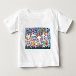 Camiseta Para Bebê Gatos felizes do verão