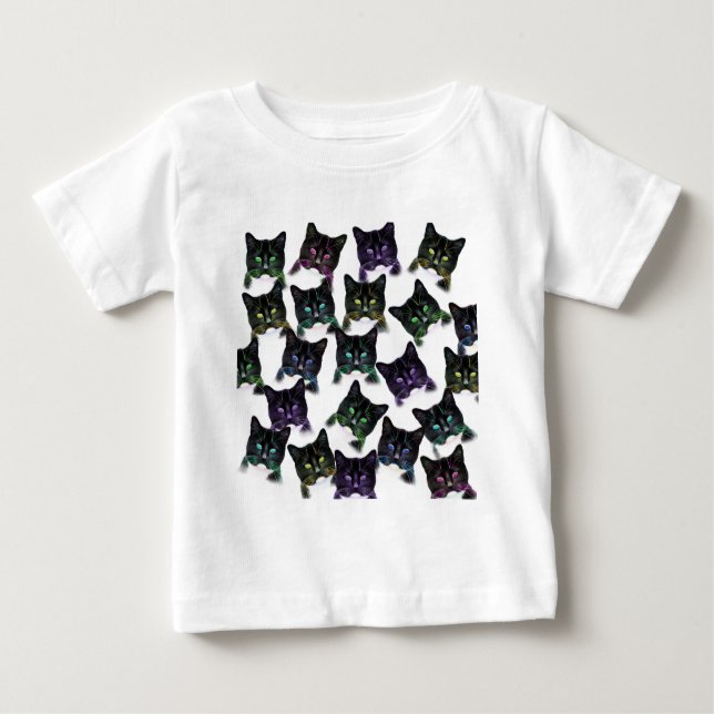 Camiseta Para Bebê Gatos legal (Frente)