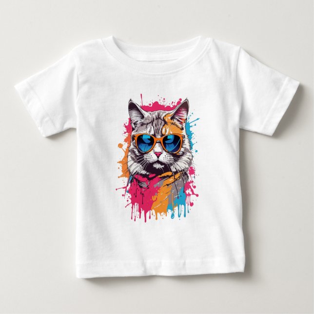 Camiseta Para Bebê Gatos legal: "Me Chame de Apolo" (Frente)
