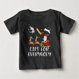 Camiseta Para Bebê Gatos Para Todos Os Casos De Natal Gato Engraçado 