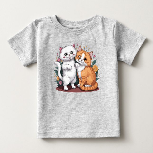 Camiseta Para Bebê Gatos Persa (Frente)
