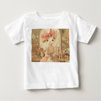 Camiseta Para Bebê Gatos – Retrato Artístico de Gato Vitoriano - MIss
