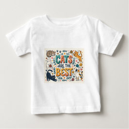 Camiseta Para Bebê Gatos São os Melhores