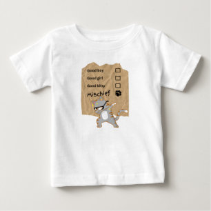 Camiseta Para Bebê Gatos travessos
