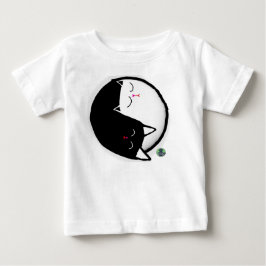 Camiseta Para Bebê Gatos Yin & Yang