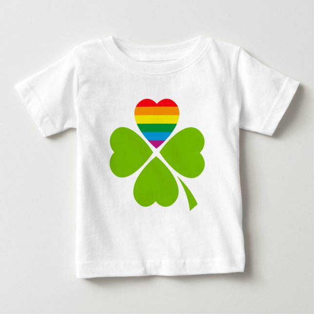 Camiseta Para Bebê Gay Lucky Clover (Frente)