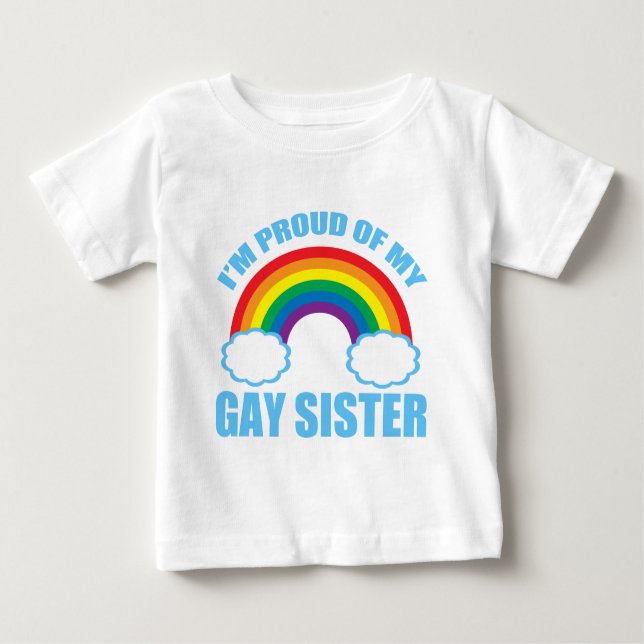Camiseta Para Bebê Gay Sister (Frente)