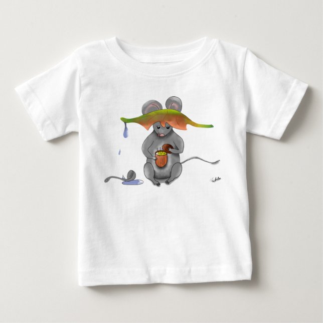 Camiseta Para Bebê GB Shirt Autumn Mouse (Frente)