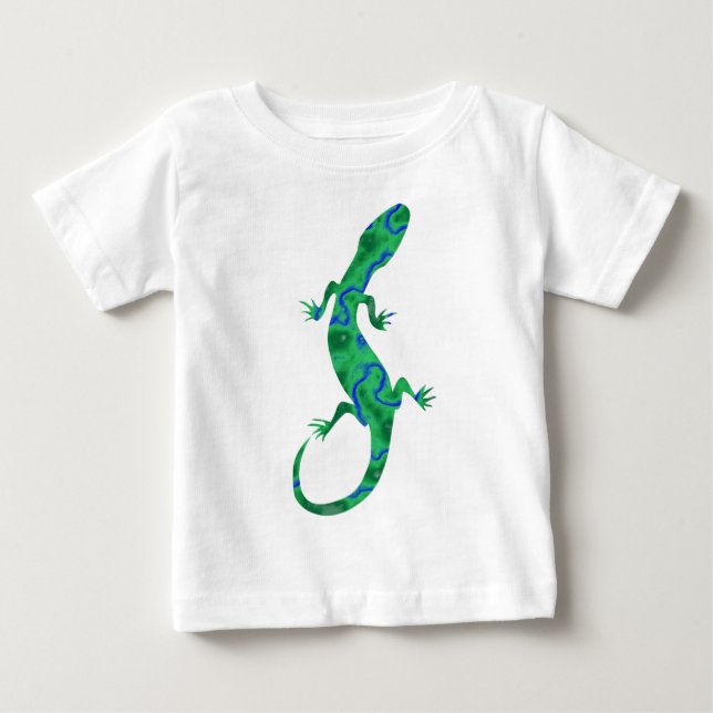 Camiseta Para Bebê Gecko Verde (Frente)