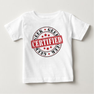 Camiseta Para Bebê Geek certificado