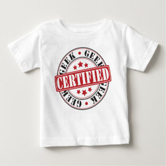 Camiseta Para Bebê Geek certificado
