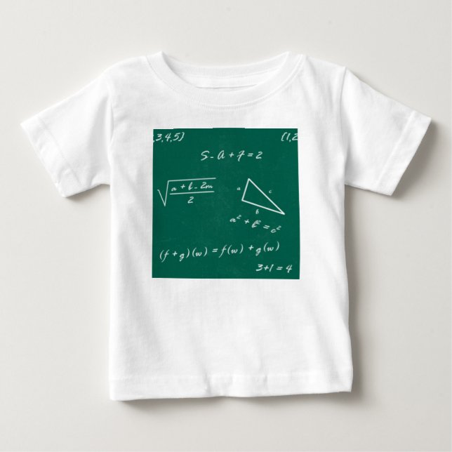 Camiseta Para Bebê geek de álgebra professor de matemática (Frente)