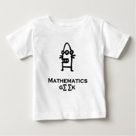 Camiseta Para Bebê Geek de Matemática de Três Olhos Bot