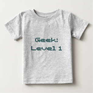 Camiseta Para Bebê Geek: Nível 1