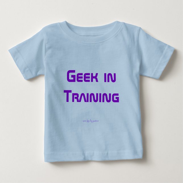 Camiseta Para Bebê Geek no treinamento (Frente)