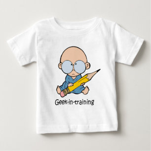 Camiseta Para Bebê Geek no treinamento