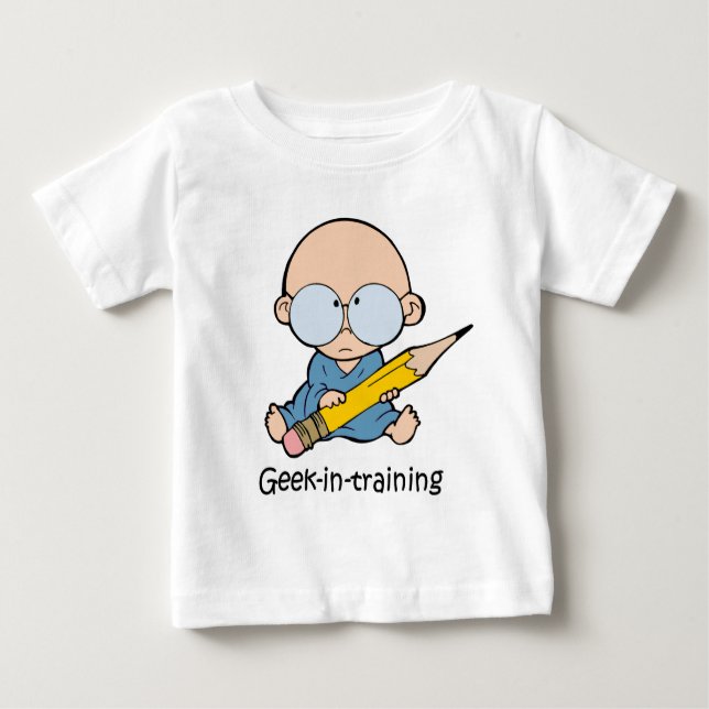 Camiseta Para Bebê Geek no treinamento (Frente)