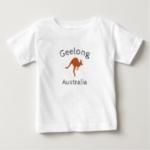 Camiseta Para Bebê Geelong Austrália Kangaroo 4