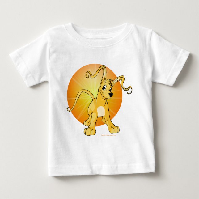 Camiseta Para Bebê Gelert amarelo brincalhão (Frente)