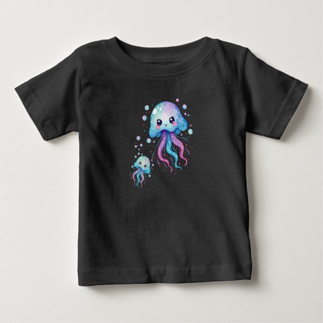Camiseta Para Bebê Gellyfish Cute Kawaii (Frente)
