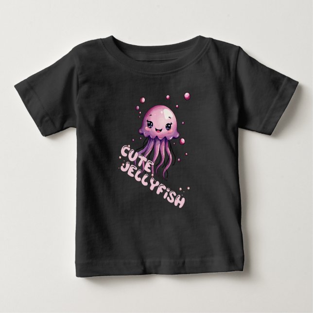 Camiseta Para Bebê Gellyfish Cute Kawaii (Frente)