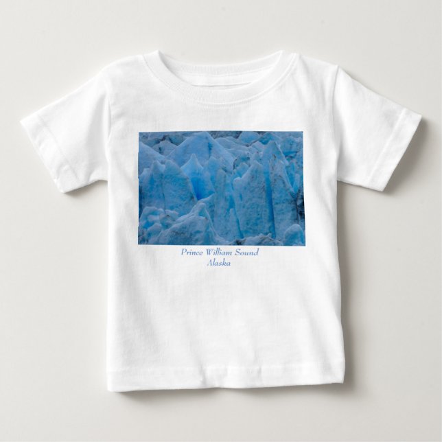 Camiseta Para Bebê Gelo Azul (Frente)