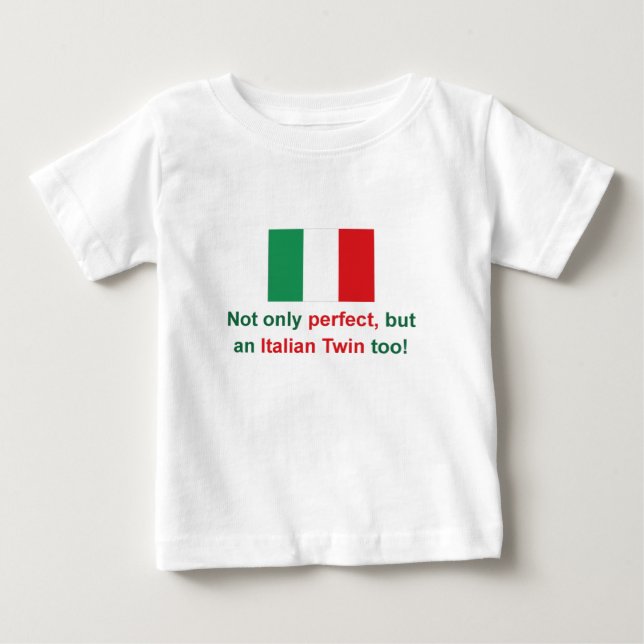 Camiseta Para Bebê Gêmeo italiano perfeito (Frente)