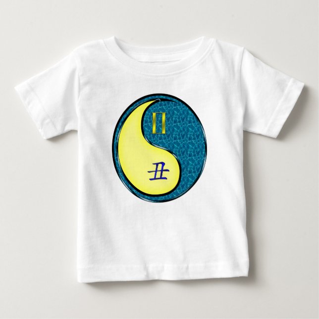 Camiseta Para Bebê Gêmeos & Boi de Água (Frente)
