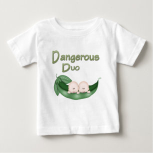 Camiseta Para Bebê Gêmeos Engraçados