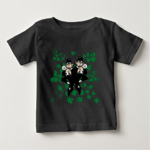 Camiseta Para Bebê Gêmeos Irlandeses Sortudos Dupla Dor
